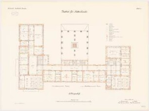 Institut für Hüttenkunde der Technischen Hochschule Breslau: Grundriss 2. Obergeschoss 1:100