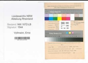 Entnazifizierung Erna Vollmann , geb. 18.10.1902 ()