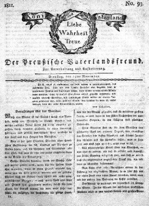 No. 93., vom 19ten November