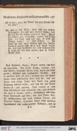 [Es ist Freude, gute Kinder zu haben ...]