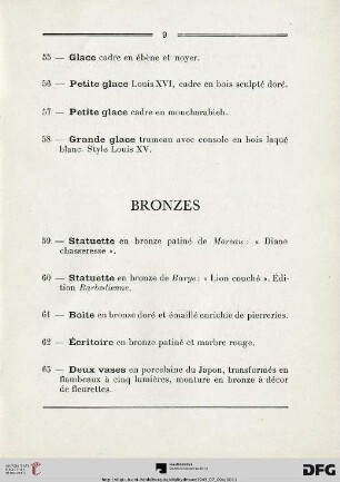 Bronzes (Nr. 59-71)