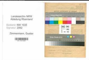 Entnazifizierung Gustav Zimmermann , geb. 24.01.1908 (Buerobeamter)