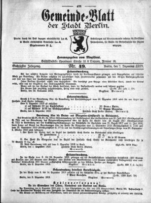 1919,49: Nr. 49, 7. Dezember 1919