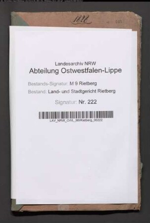 Erblasser: Kersting, Heinrich: Testament