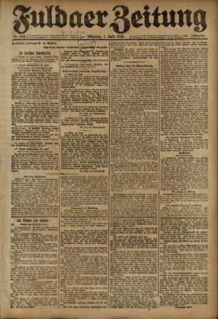 Ausgabe vom Montag, den 01. Juli 1918.