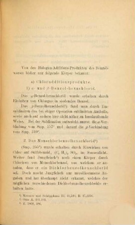 Beiträge zur Kenntniss der Halogen-Additions- und Substitutions-Produkte des Benzols