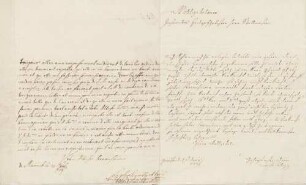 Karl Wilhelm von Lassolaye an Liborius Christian Wippermann (Gernsbach)