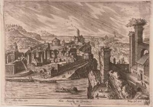 Griechische Hafenstadt mit antiken Monumenten