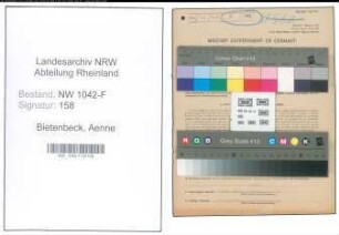 Entnazifizierung Aenne Bietenbeck , geb. 01.04.1922 (Dolmetscherin)