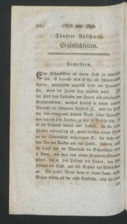 Fünfter Abschnitt. Ergötzlichkeiten