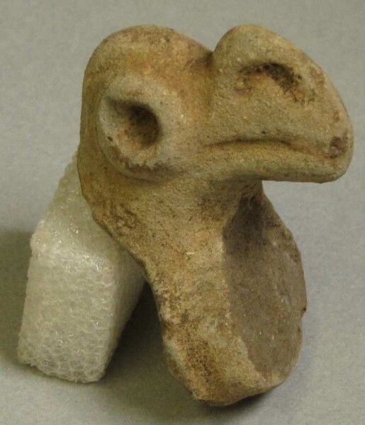 Animal head made of clay