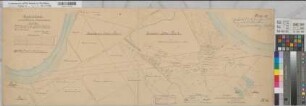 Ems Kanalisierung Blatt 16 Grunderwerbskarte - Umgehungskanal bei Hilter (0-15) 1891 1 : 2000 36 x 102 kol. Zeichnung A. Franke, Wasserbauinspektor Wasser- und Schiffahrtsdirektion Münster