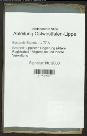 Prüfung und Anstellung des Feldmessers (Geometers) Wilhelm Overbeck aus Lemgo