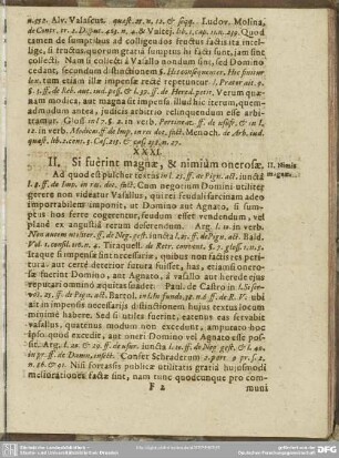 XXXI. II. Nimis magnae.