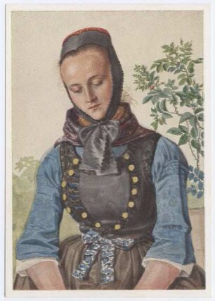 Portrait einer Frau in Tracht