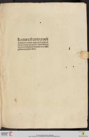 Lectura in Johannem Duns Scotum super libro primo Sententiarum.