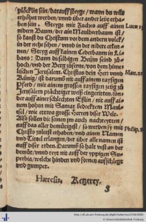 Haeresis. Ketzerey.