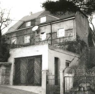 Cossebaude, Weinbergstraße 36/38. Wohnsiedlung einer Baugemeinschaft. Doppelwohnhaus (um 1920?)