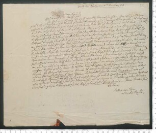 Brief von Friedrich de La Motte- Fouqué an Adelbert von Chamisso