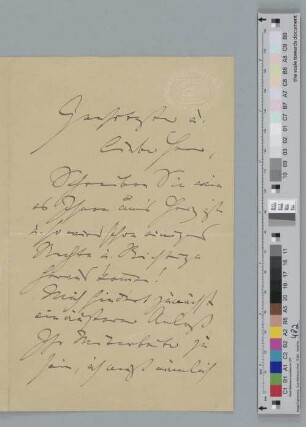 Brief an Heinrich Ehrlich