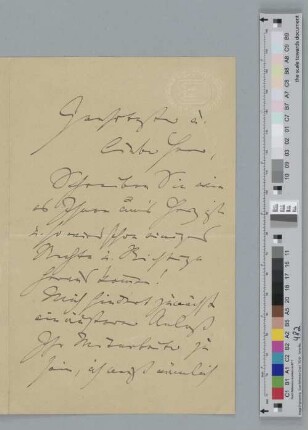 Brief an Heinrich Ehrlich