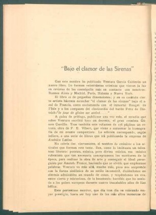 "Bajo el clamor de las sirenas"