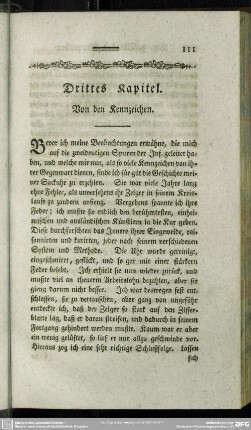 Drittes Kapitel. Von den Kennzeichen