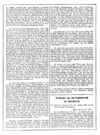 Verfügungen aus dem September-Heft des Centralblattes