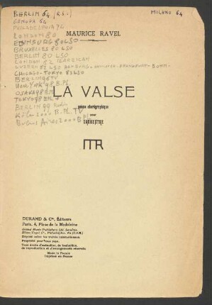 La valse : poème chorégraphique pour orchestre