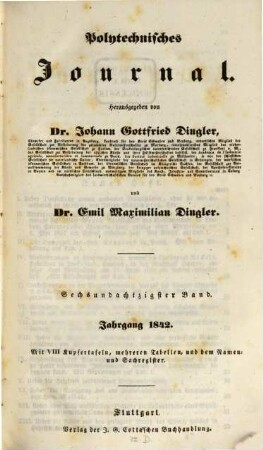 Polytechnisches Journal. 86. 1842
