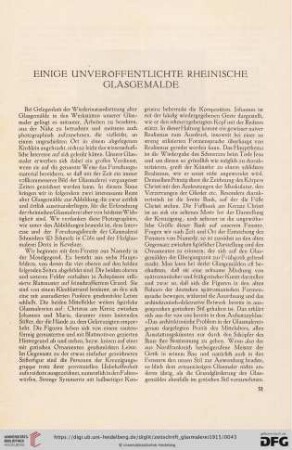 4: Einige unveröffentlichte rheinische Glasmalerei