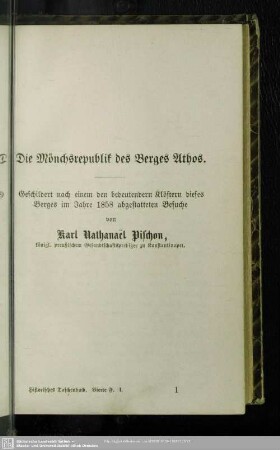 Die Mönchsrepublik des Berges Athos