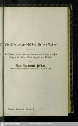 Die Mönchsrepublik des Berges Athos