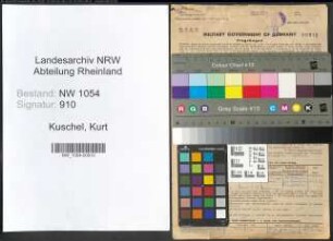 Entnazifizierung Kurt Kuschel , geb. 30.09.1901 (Buergermeister)