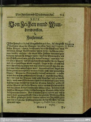 XXIX. Von Zeichen unnd Wunderwercken