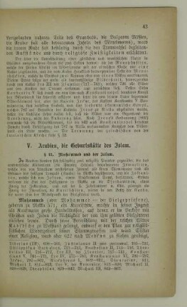 V. Arabien, die Geburtsstätte des Islam
