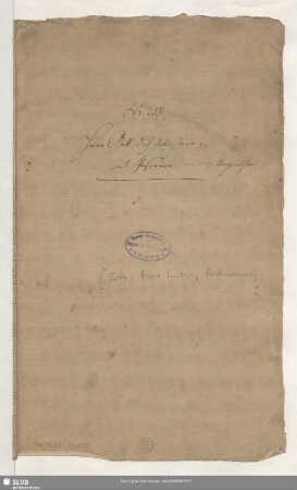 Partitur [autograph]