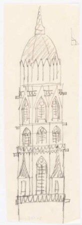 Unzugeordnete Kirchen-Projekte (Skizzen): Kirchturm