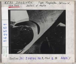 New York: Kennedy-Airport im Bau, Trans World Airlines. Architekt: Eero Saarinen