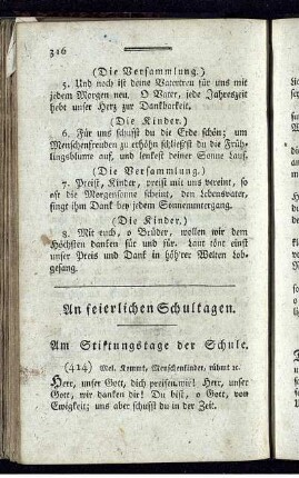 An feierlichen Schultagen.