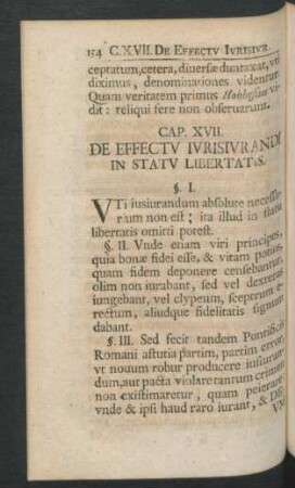 Cap. XVII. De Effectu Iurisiurandi In Statu Libertatis
