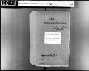 Testament des Joh. Christ. Schmidt zum Hainhof