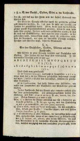 §. 2. Von den Buchstaben, Sylben, Wörtern und der Aussprache.