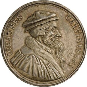 Medaille von Arvid Karlstén auf Johannes Calvin, 1683
