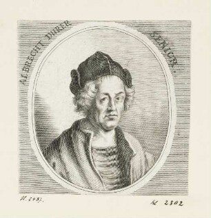 Albrecht Durer der Æltere, aus: Joachim von Sandrart, "L’Academia Todesca della architectura, scultura & pittura", Bd. 1 Teil 2, Nürnberg 1675, zwischen S. 224 und 225