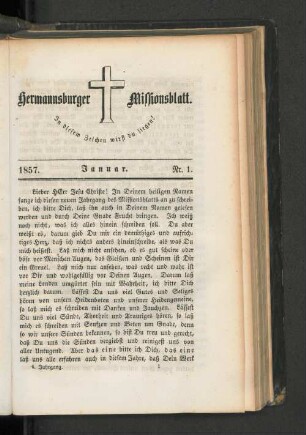 Nr. 1. Januar. 1857