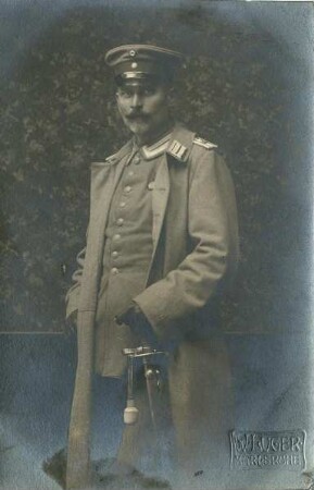 Erster Weltkrieg - Postkarten "Aus großer Zeit 1914/15". Persönliche Fotopostkarte eines unbekannten Soldaten