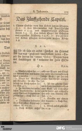 Das Fünffzehende Capitel.