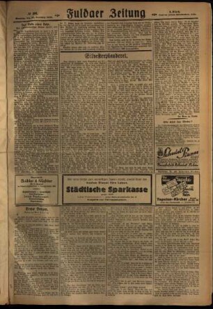 Dritte Ausgabe vom Sonntag, den 30. Dezember 1928.
