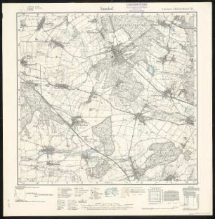 Meßtischblatt 27 : Naunhof, 1935 : Naunhof. - Umdr.-Ausg., aufgen. 1905, hrsg. 1907, einz. Nachtr. 1935. - 1:25000. - Leipzig, 1935. - 1 Kt.